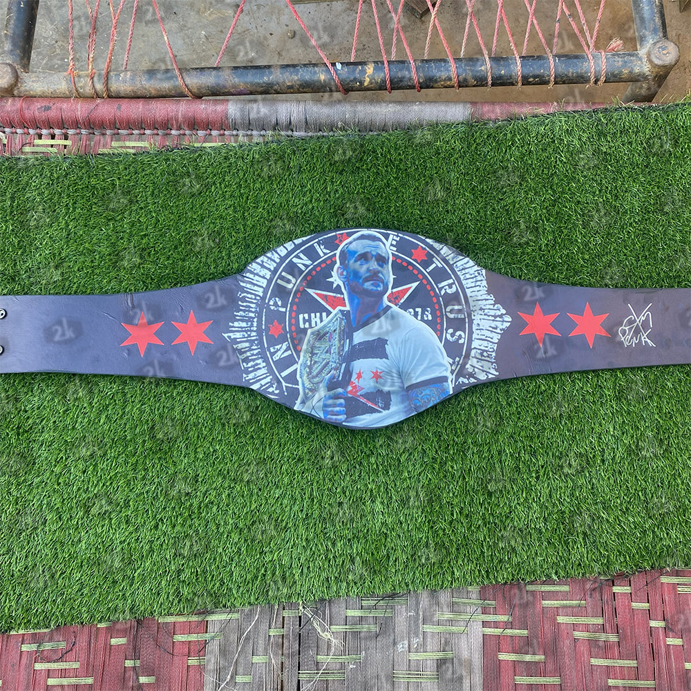 CM Punk Spinner Signature Championship Replica Title Belt (4mm)