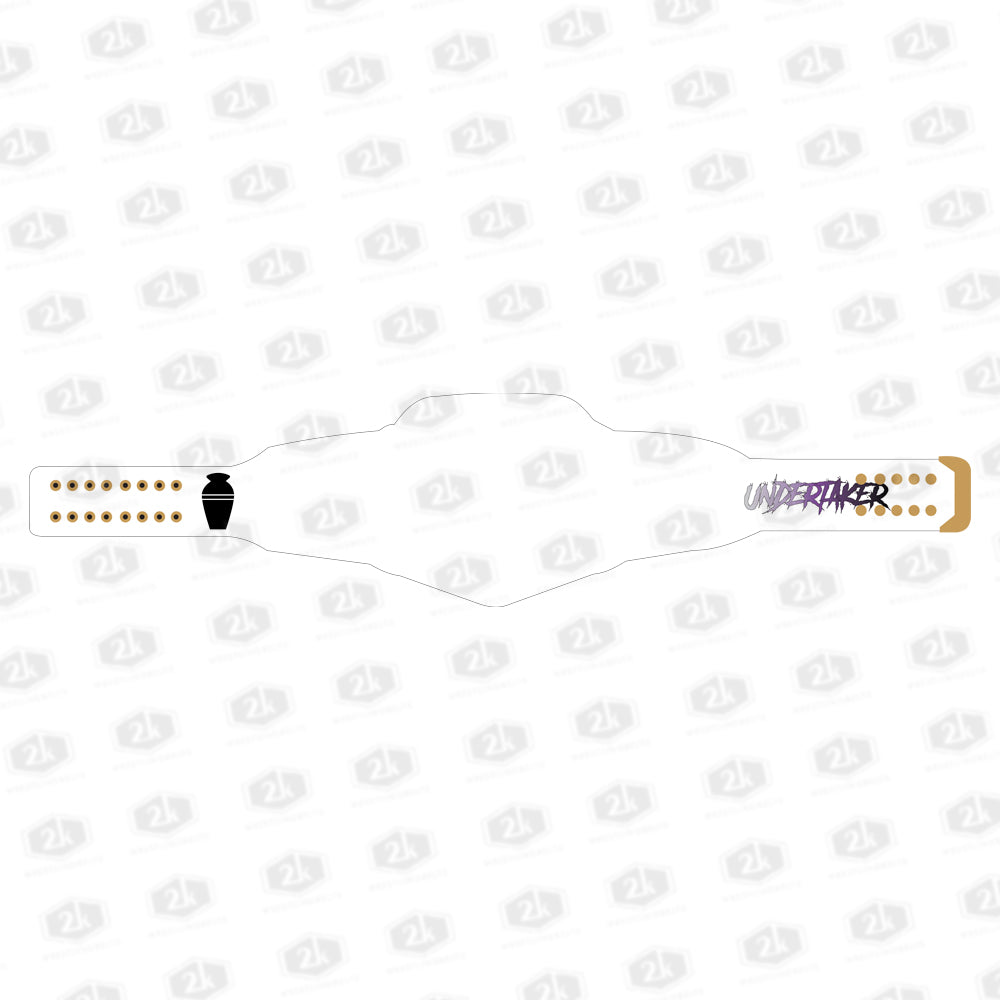 Undertaker The Urn Signature Series Undisputed Championship Belt 2mm (White Strap)