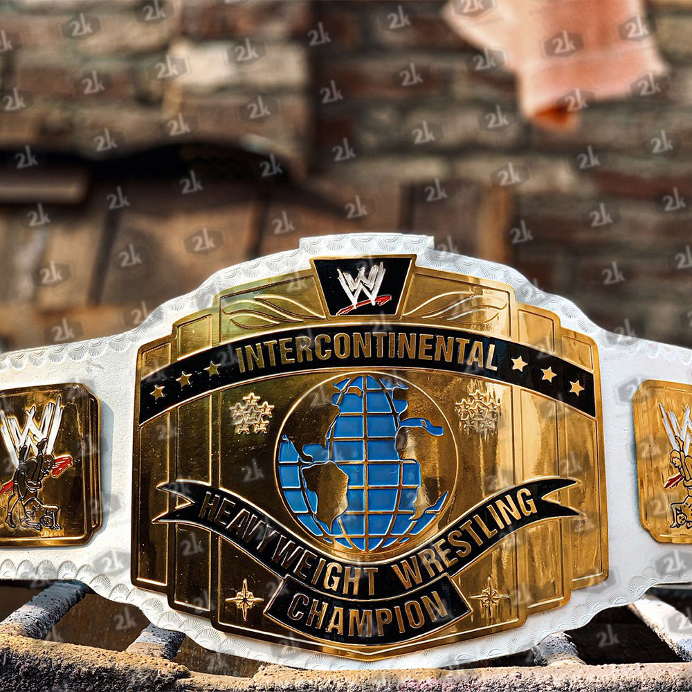 Intercontinental Championship White Replica Title Belt 2mm