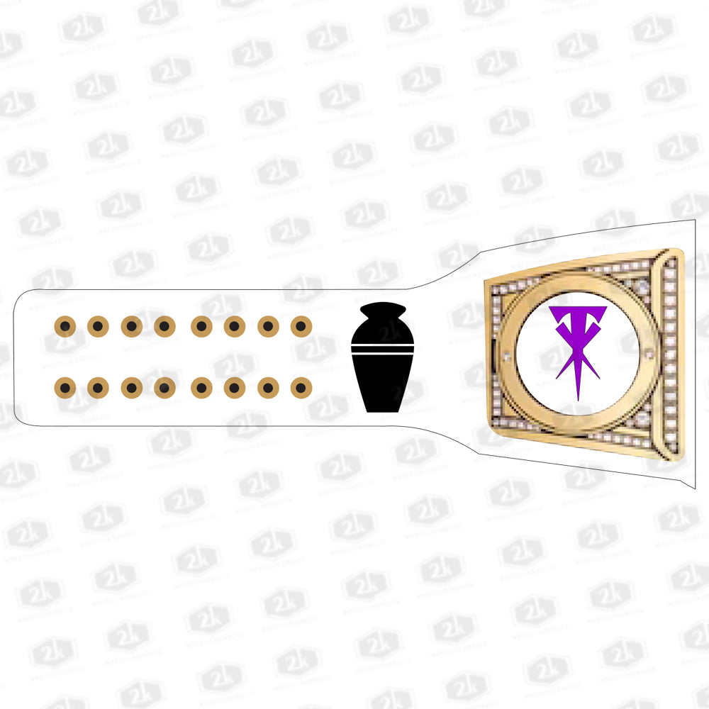 Undertaker The Urn Signature Series Undisputed Championship Belt 2mm (White Strap)