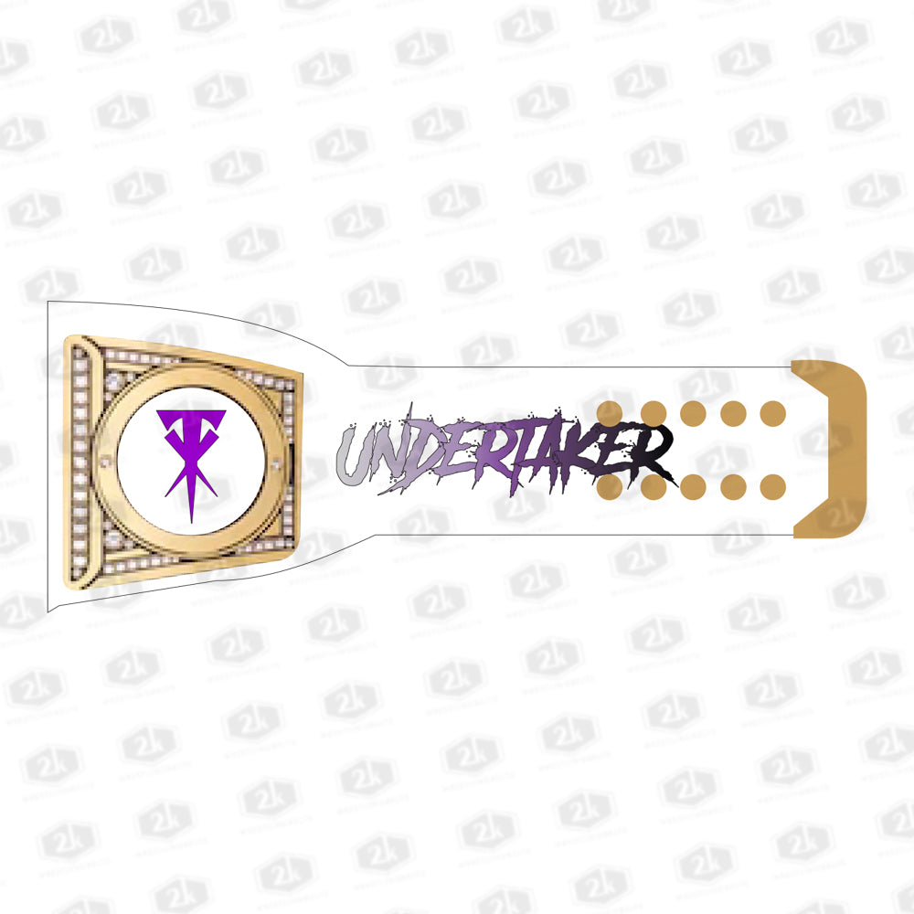 Undertaker The Urn Signature Series Undisputed Championship Belt 2mm (White Strap)