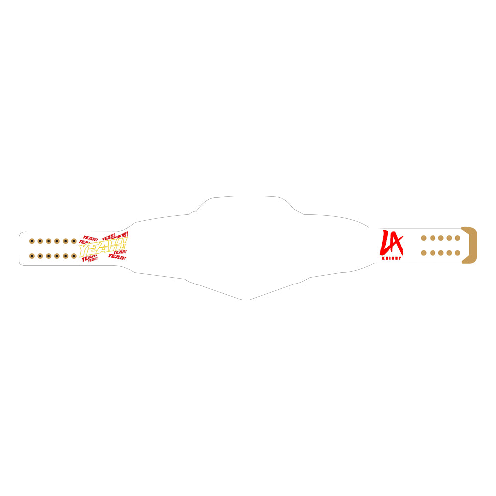 LA Knight Yeah Signature Undisputed Belt (White Strap)
