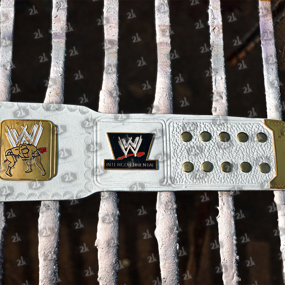 Intercontinental Championship White Replica Title Belt 2mm