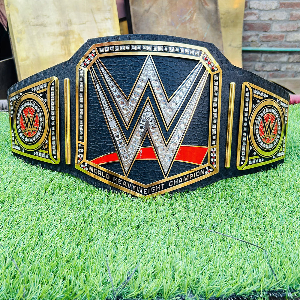 World Heavyweight Championship Replica Title Belt Adult Size - 2MM Brass Plates