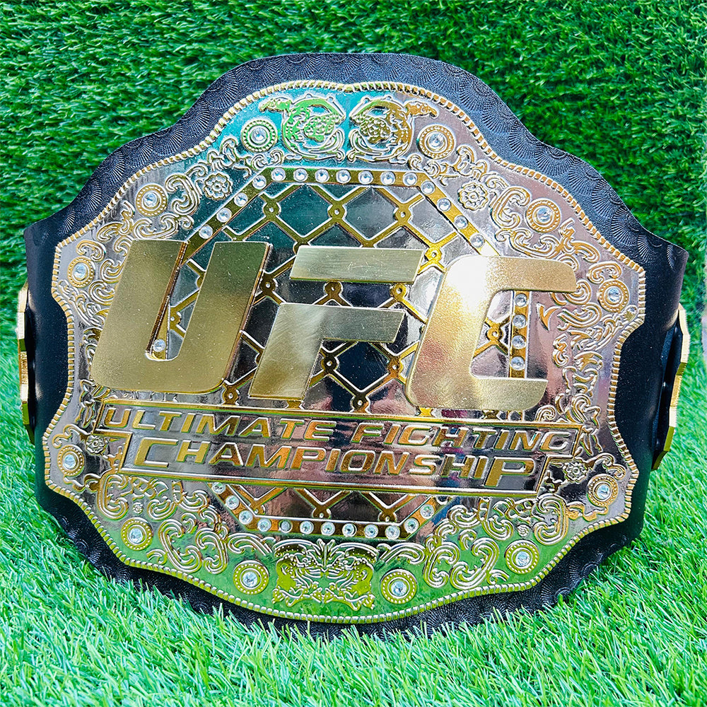 UFC World Heavyweight Championship Replica Title Belt Adult Size - 4MM Brass Plates