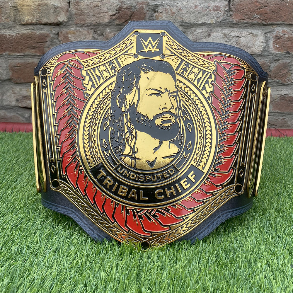 Roman Reigns Tribal Chief Championship Replica Title Belt Adult Size - 4MM Brass Plates