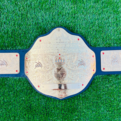 World Heavyweight Championship Replica Title Belt Adult Size (2002-2013) - 2MM Brass Plates