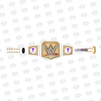 Undertaker Urn Signature Undisputed Championship Belt 2mm (White Strap)