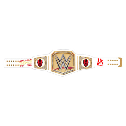LA Knight Yeah Signature Undisputed Belt (White Strap)