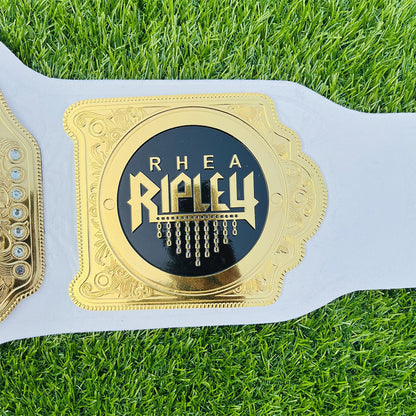 Rhea Ripley Women World Heavyweight Championship Replica Title Belt Adult Size - 2MM Brass Plates