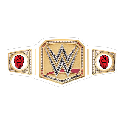 LA Knight Yeah Signature Undisputed Belt (White Strap)