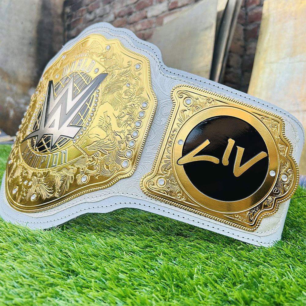 Liv Morgan Women's World Heavyweight Championship Replica Title Belt Adult Size - 2MM Brass Plates