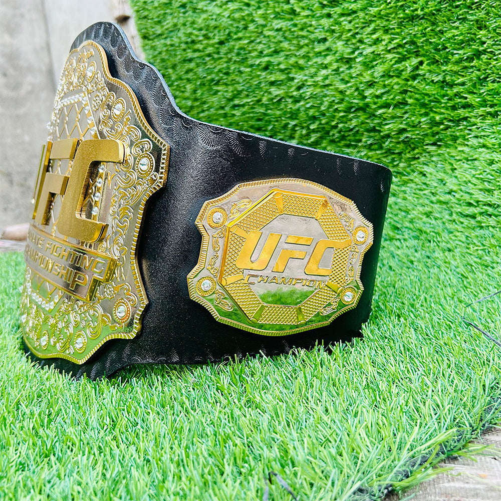 UFC World Heavyweight Championship Replica Title Belt Adult Size - 4MM Brass Plates