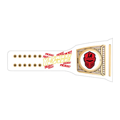 LA Knight Yeah Signature Undisputed Belt (White Strap)