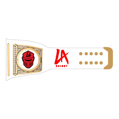 LA Knight Yeah Signature Undisputed Belt (White Strap)