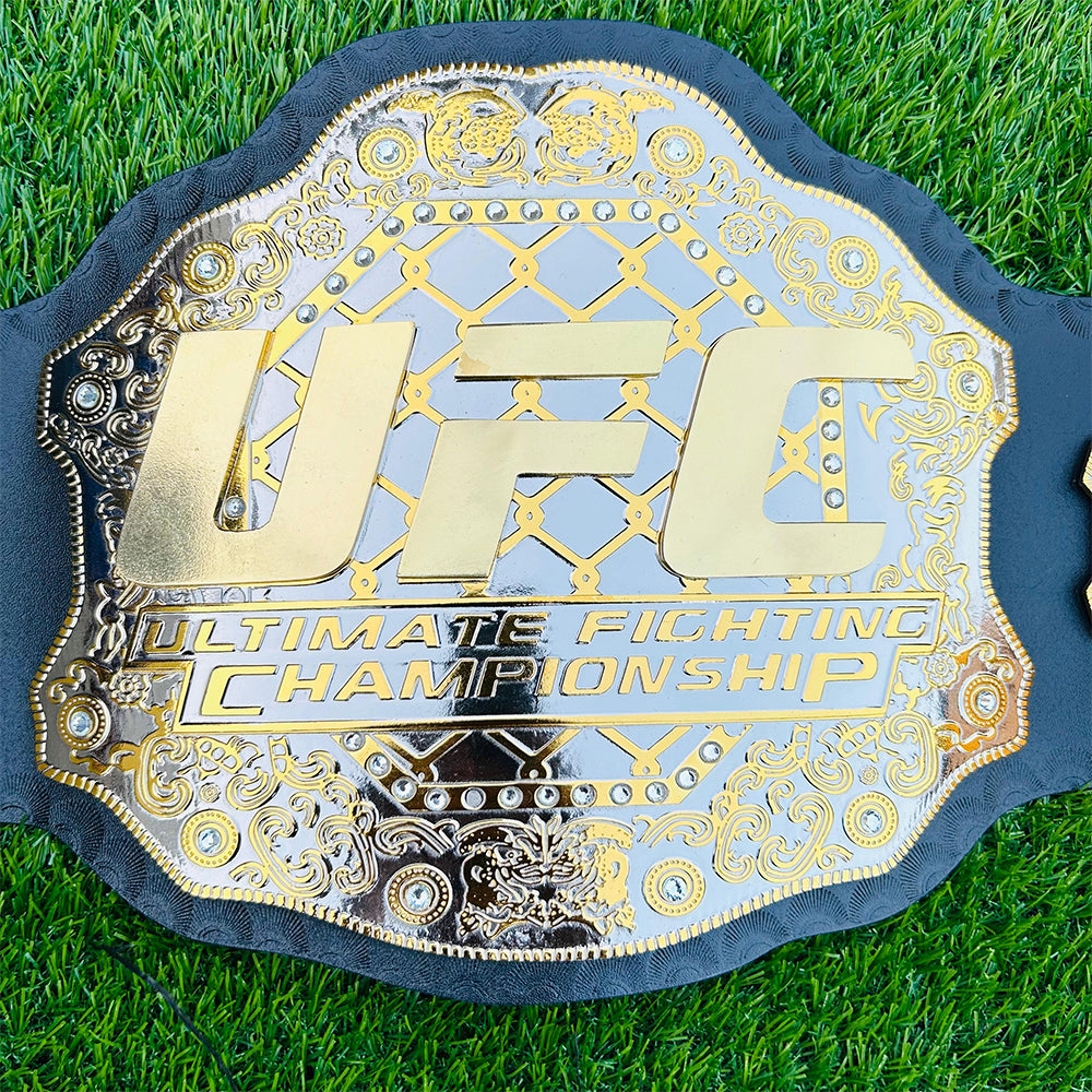 UFC World Heavyweight Championship Replica Title Belt Adult Size - 4MM Brass Plates