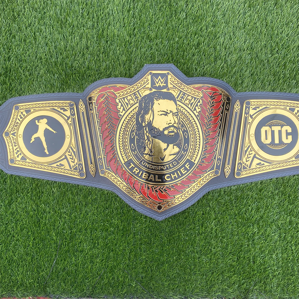 Roman Reigns Tribal Chief Championship Replica Title Belt Adult Size - 4MM Brass Plates