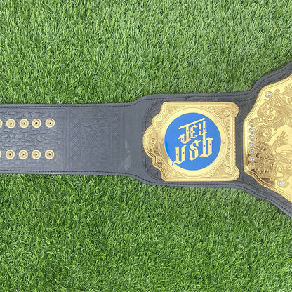 JEY USO World Heavyweight Championship Replica Title Belt Adult Size - 2MM Brass Plates
