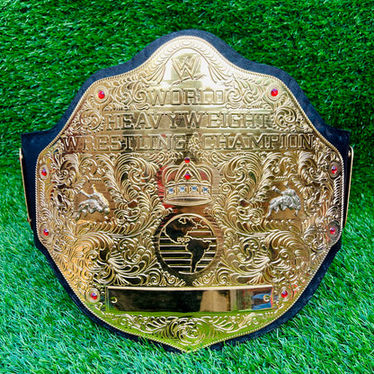 World Heavyweight Championship Replica Title Belt Adult Size (2002-2013) - 2MM Brass Plates