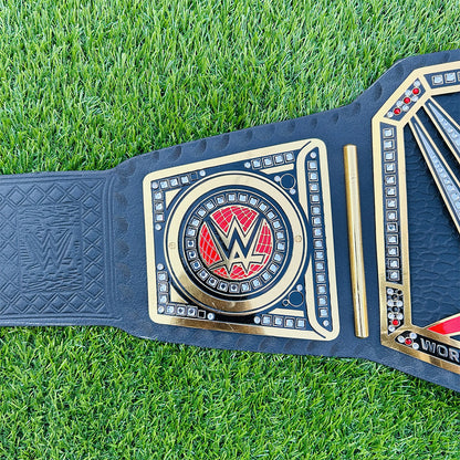 World Heavyweight Championship Replica Title Belt Adult Size - 2MM Brass Plates