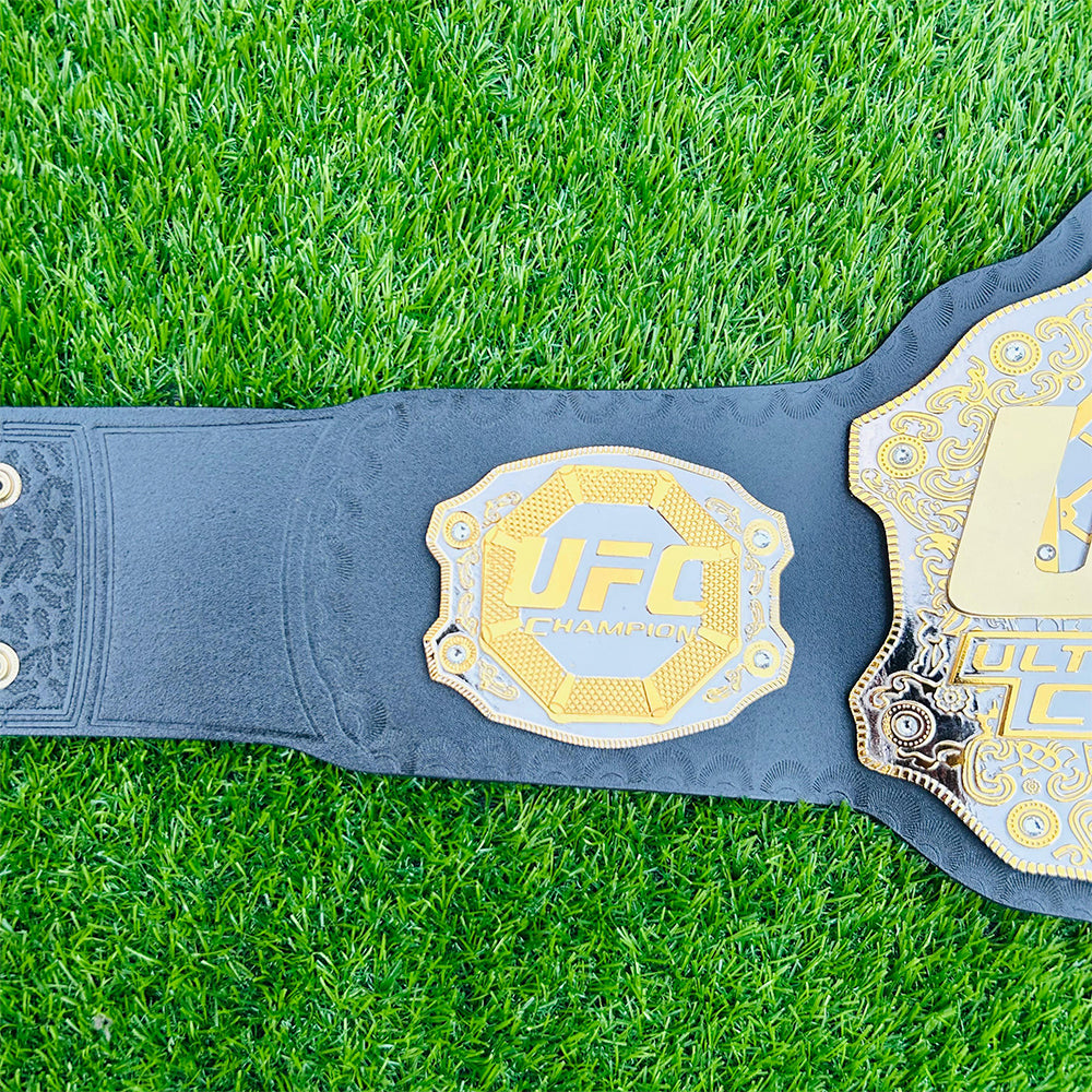 UFC World Heavyweight Championship Replica Title Belt Adult Size - 4MM Brass Plates