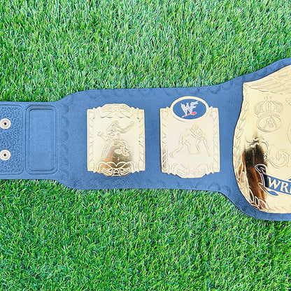 WWF World Tag Team Championship Replica Title Belt Adult Size - 2MM Brass Plates