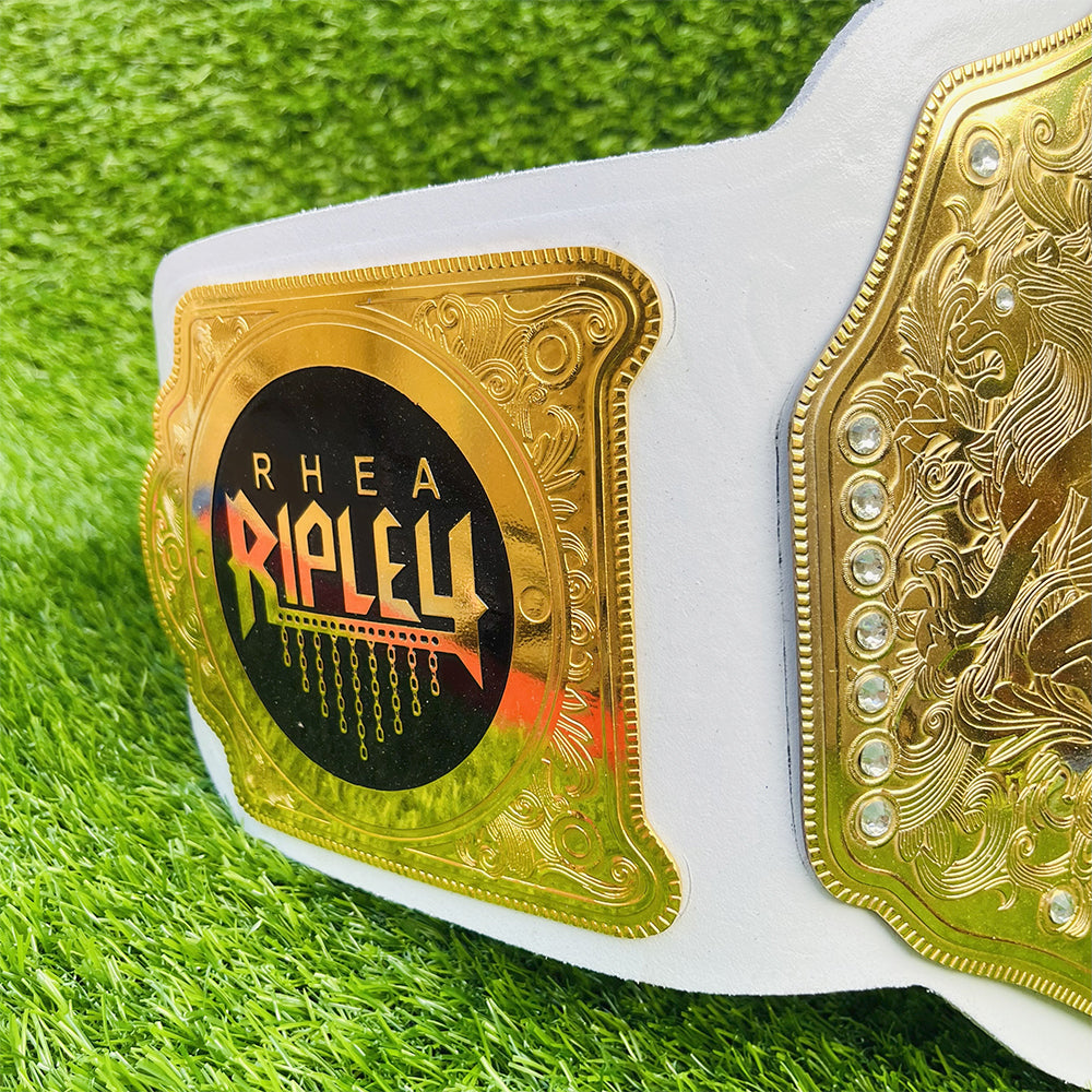 Rhea Ripley Women World Heavyweight Championship Replica Title Belt Adult Size - 2MM Brass Plates