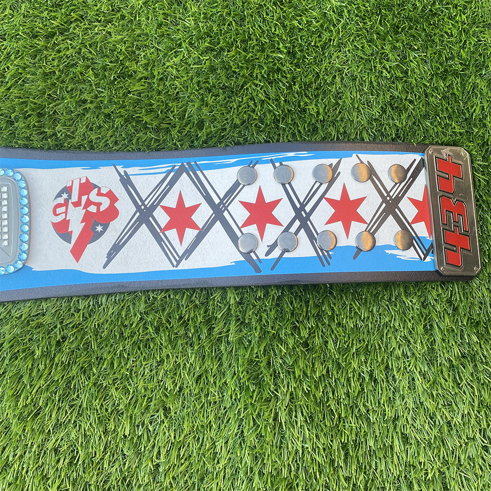 CM Punk Spinner Signature Championship Replica Title Belt Adult Size - 4MM Brass Plates