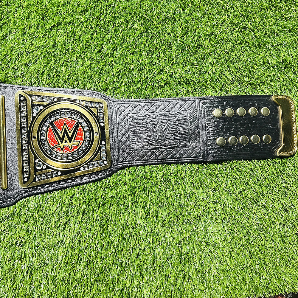 Undisputed Championship Replica Title Belt Cowhide Leather Strap Adult Size - 4MM Brass Plates