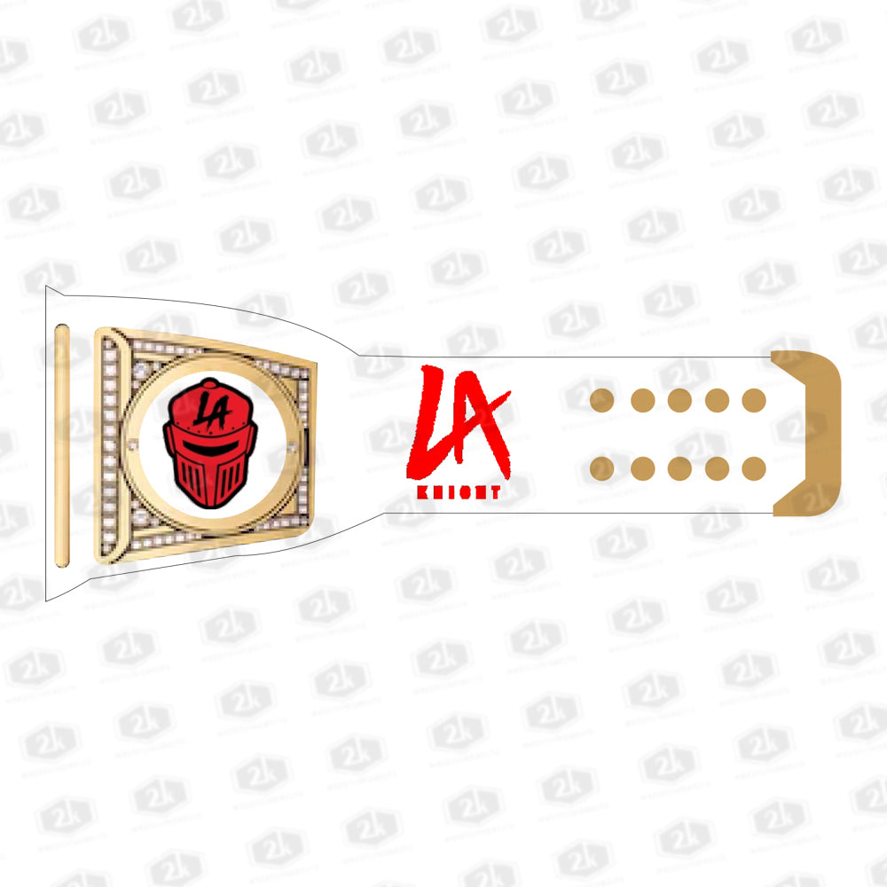 LA Knight Yeah Signature Undisputed Belt 2mm (White Strap)