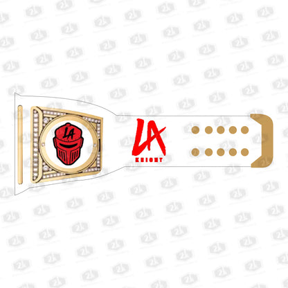 LA Knight Yeah Signature Undisputed Belt 2mm (White Strap)