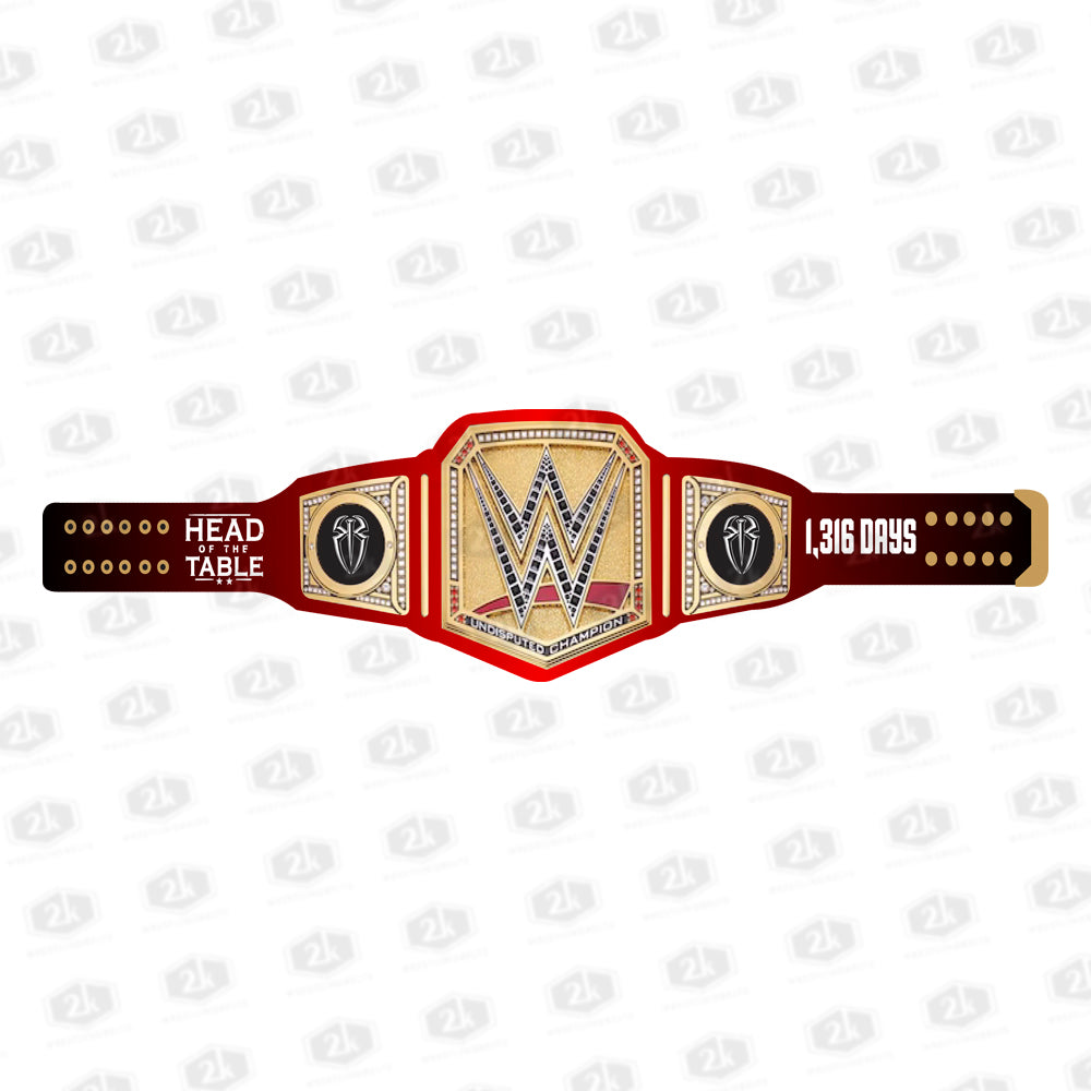 Roman Reigns 1,316 Day Signature Undisputed Championship Belt 2mm