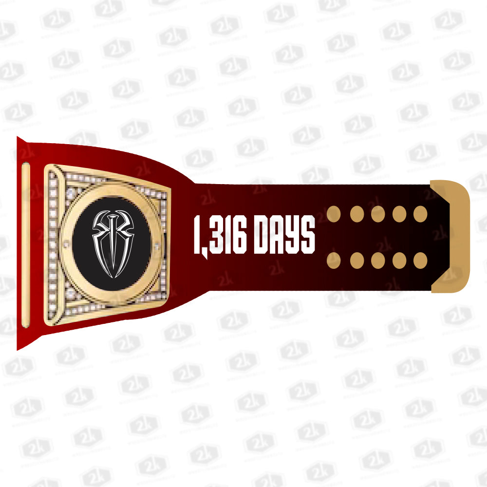 Roman Reigns 1,316 Day Signature Undisputed Championship Belt 2mm